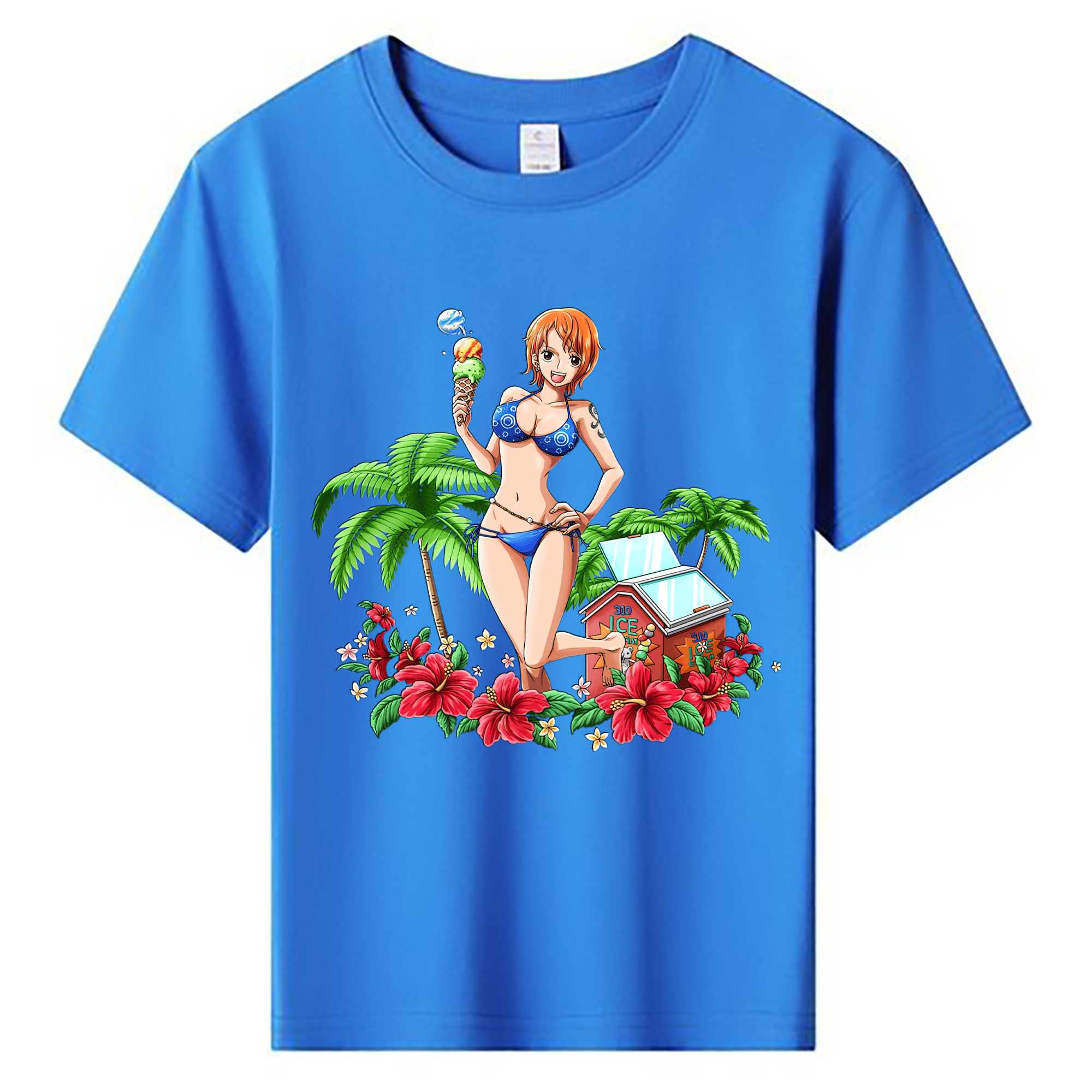 （画像用） ワンピース ナミ ONE PIECE Nami 綿100％キッズTシャツ（フロントプリント）